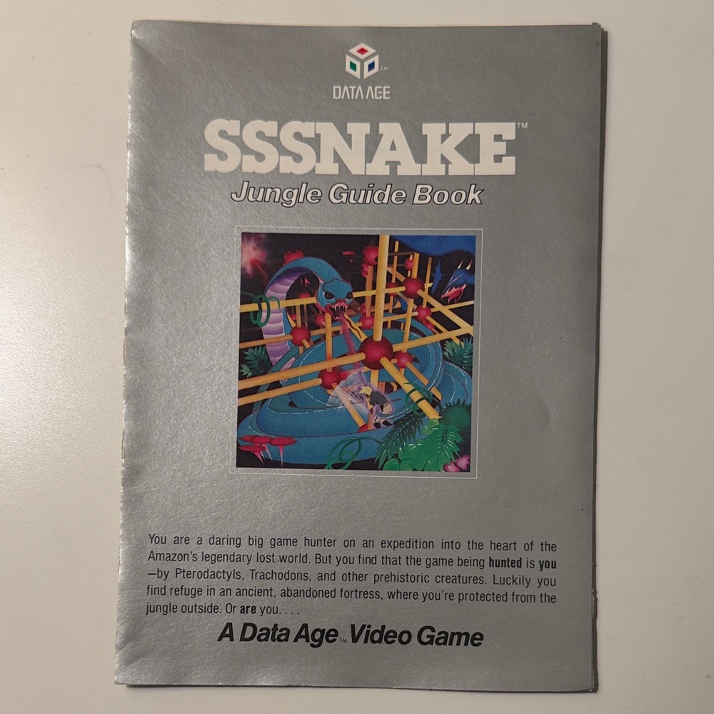 Vintage Atari 2600 Sssnake “Jungle Guide Book” instruction manual